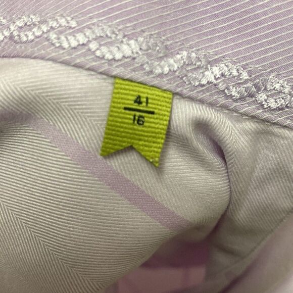 Robert Graham Striped Dress Shirt Size 16 - Picture 3 of 10